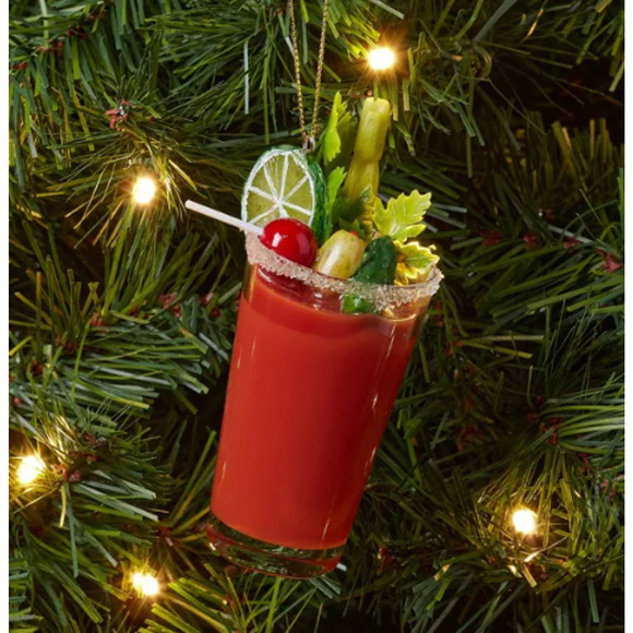 Wondershop Glass Bloody Mary Cocktail Christmas Tree Ornament  NWT - Picture 1 of 3
